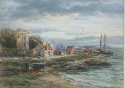 John Hamilton Glass “Kirkcaldy harbour” signed watercolour