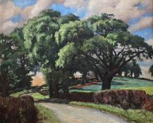 Country Lane oil painting by Jolan Polatschek Williams 1908-1988 Exhibited RA, NEAC, RBA