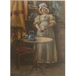Original Signed Watercolour. Robert Paton Reid (1859 - 1945) - The Kitchen Maid