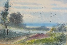 Abraham Hulk snr Pair of signed watercolours landscape views