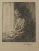 Original Signed Etching. Dwight Case Sturges, 1874-1940 - A Rainy Day