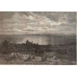 Antique print "Dunrobin Castle the seat of the Duke of Sutherland"