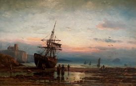 Duncan Fraser McLea (1841 – 1916). Signed Oil "Berwick coast"