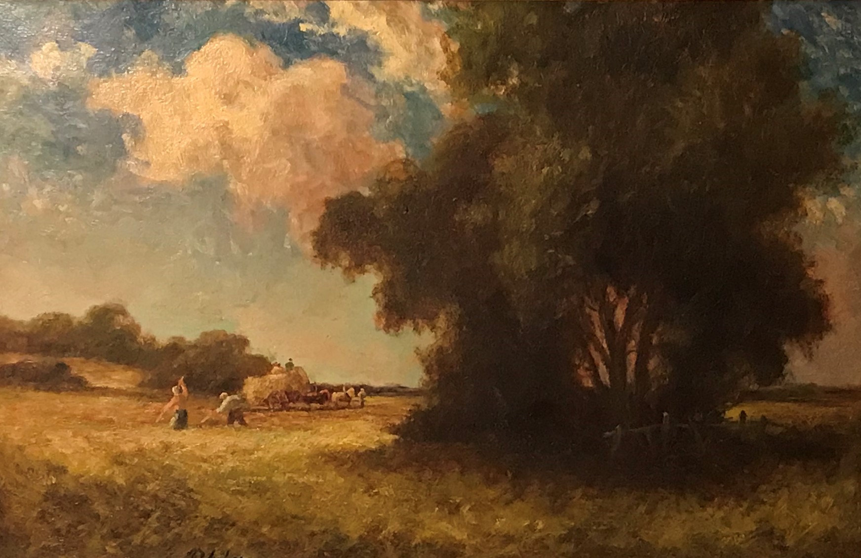 Harvest time by Percy Leslie Lara, British bn 1870, Exhib RA & ROI - Image 4 of 4