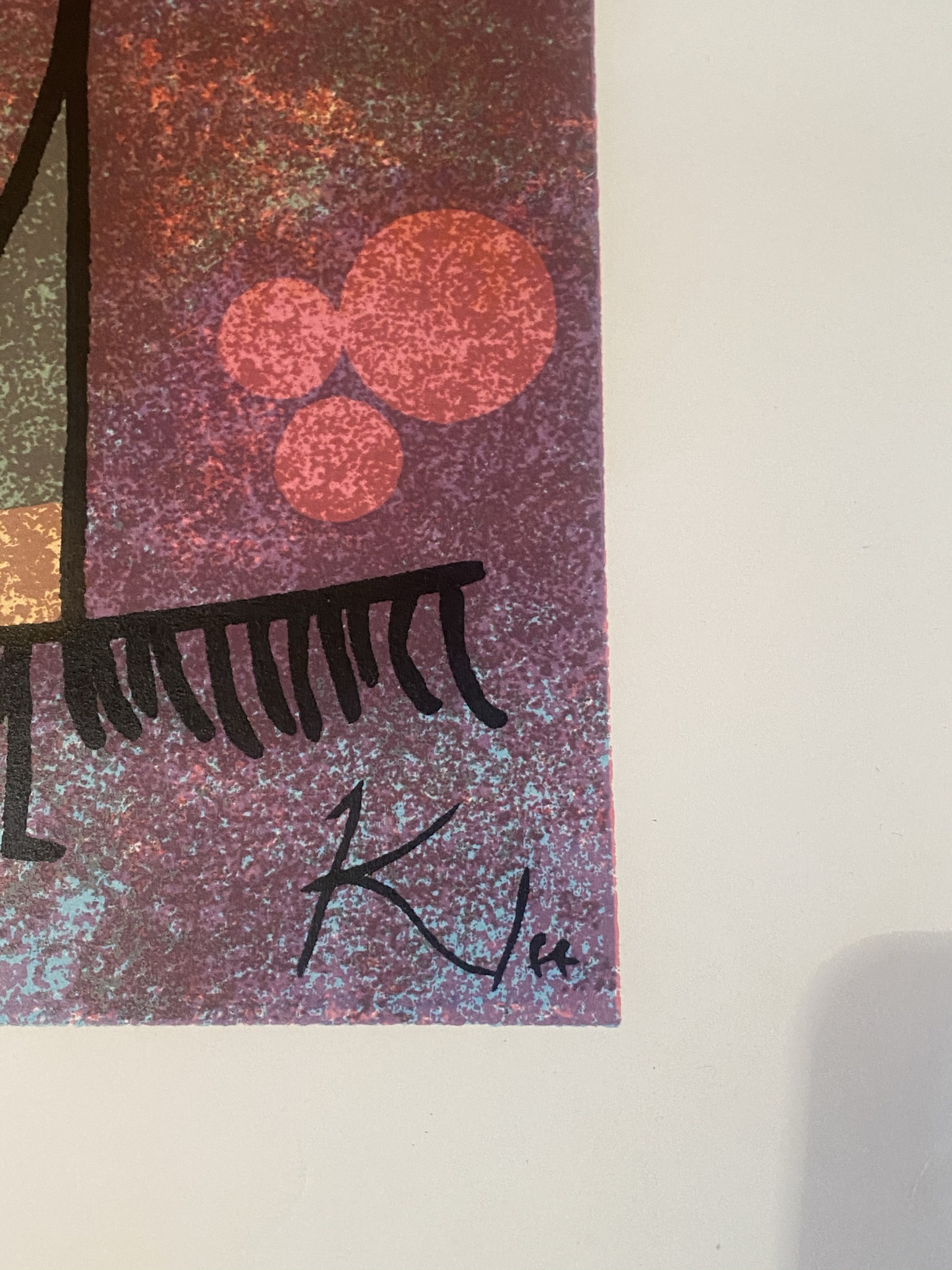 Paul Klee vintage silk screen print Figure - Image 3 of 3