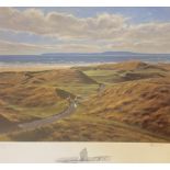 Ballybunion 15th golfing print signed A/P by Scottish artist Peter Munro