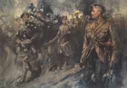 Thomas Hutchinson Peddie 1871-1954 print “Highland regiment”