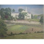 William Mathews 1185-1962 signed oil painting “Largo Church”