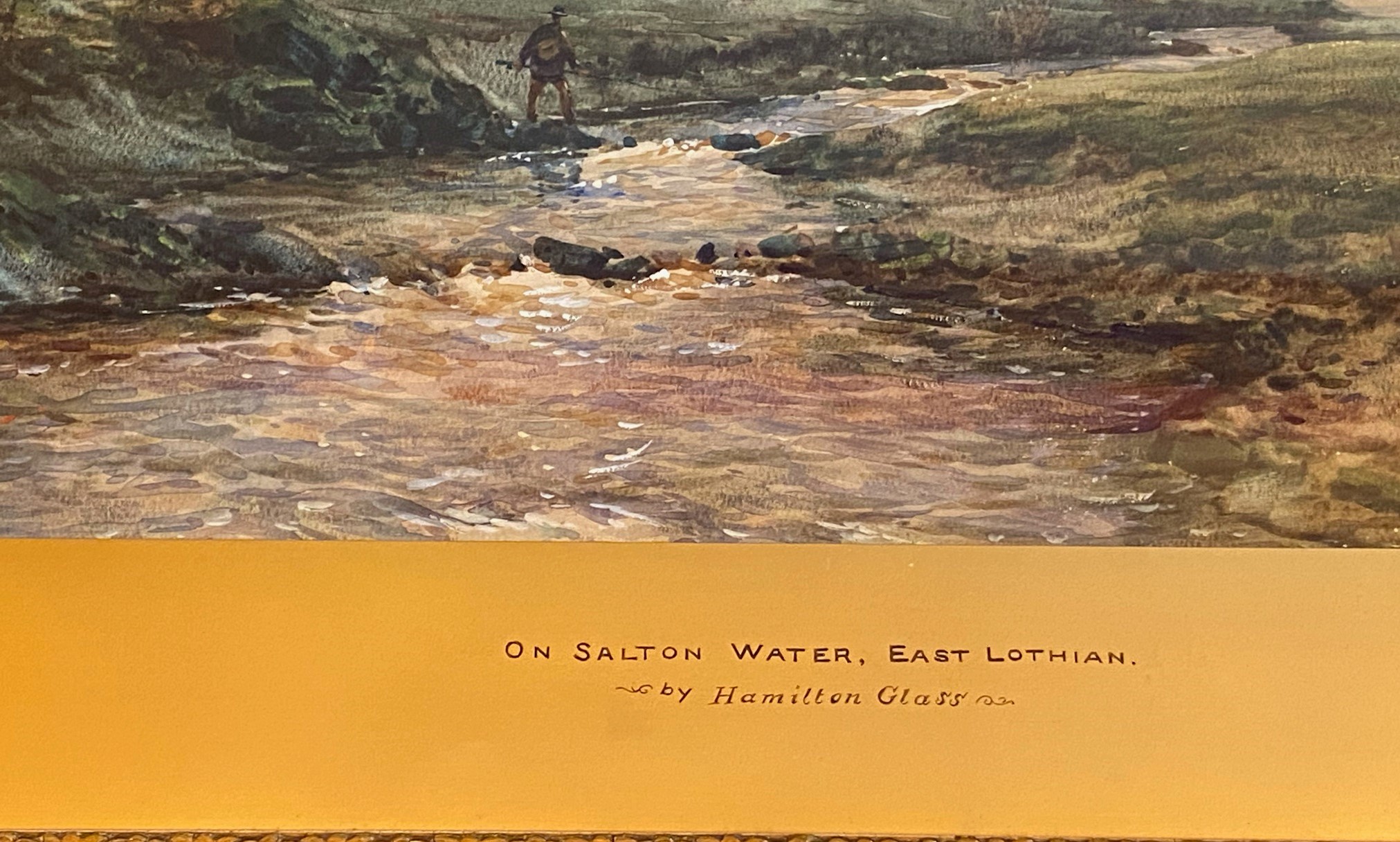 “On Salton water” East Lothian Large Signed watercolour John Hamilton Glass (Scottish, Fl. 1890-192 - Image 6 of 6