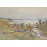 Willaim Beattie Brown 1831-1909 R.S.A, R.A signed watercolour Scottish View "Dornoch Firth"