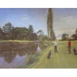 K Club 7th golfing print signed A/P by Scottish artist Peter Munro