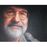Terry Pratchett, Framed Oil on Canvas.