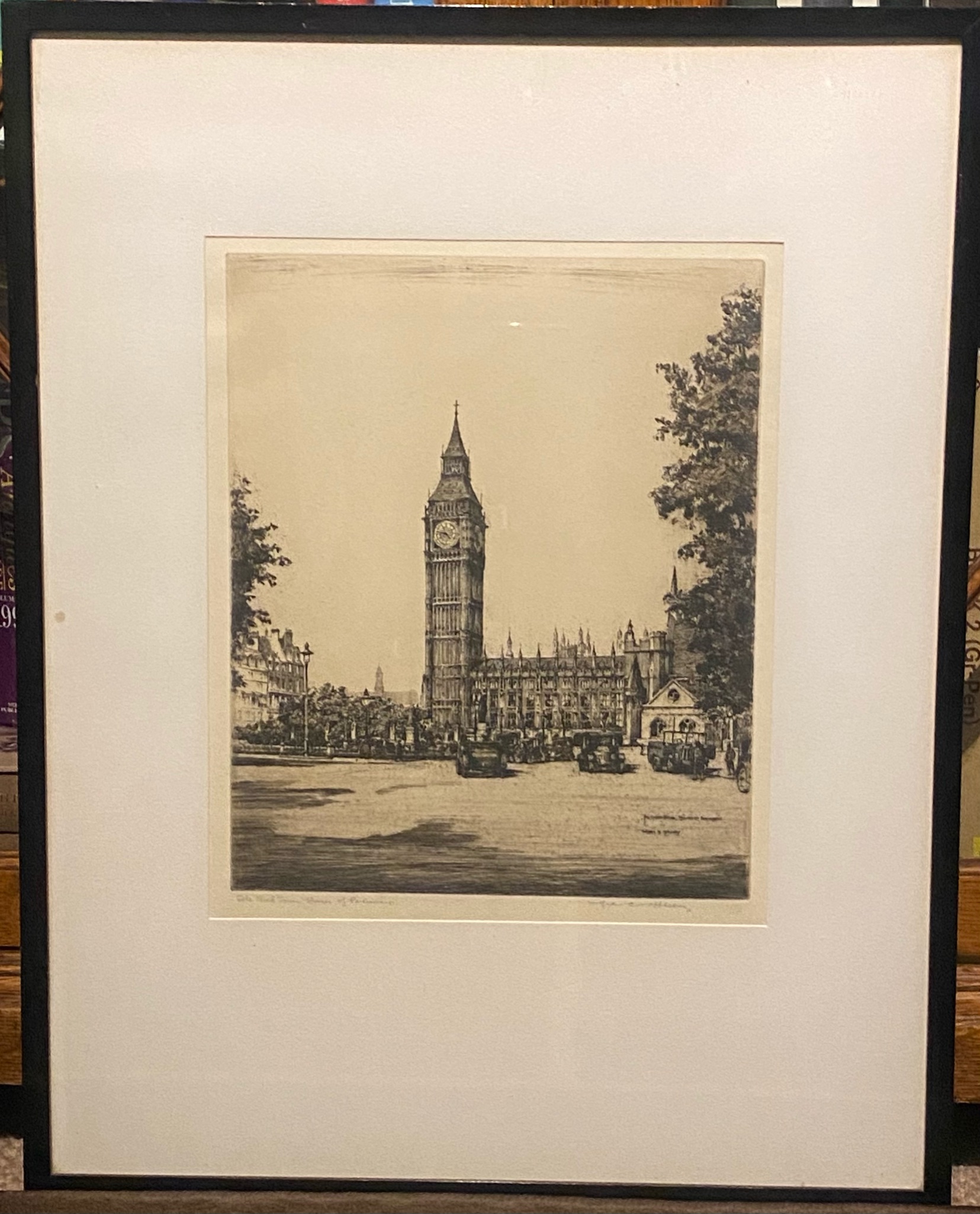 Wilfred Crawford Appleby pencil signed etching "The clock Tower, Houses of Parliament" - Image 2 of 4