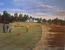 Blairgowrie 18th golfing print signed A/P by Scottish artist Peter Munro