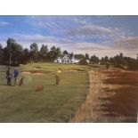 Blairgowrie 18th golfing print signed A/P by Scottish artist Peter Munro