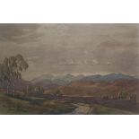 John Ritchie (Scottish) signed watercolour “Storm over the Glen”