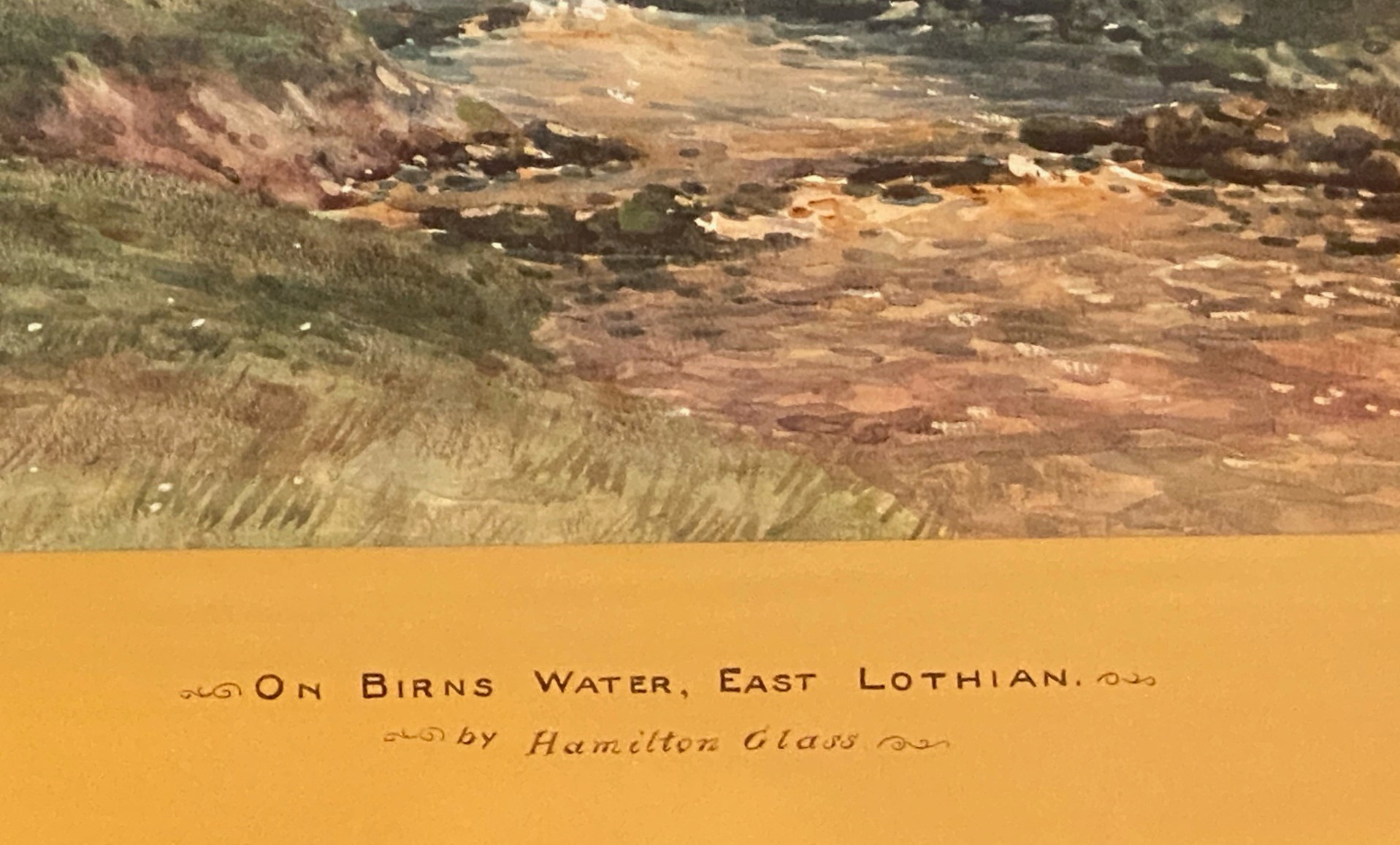 “On Birns water” East Lothian Large Signed watercolour John Hamilton Glass (Scottish, Fl. 1890-1925 - Image 5 of 6