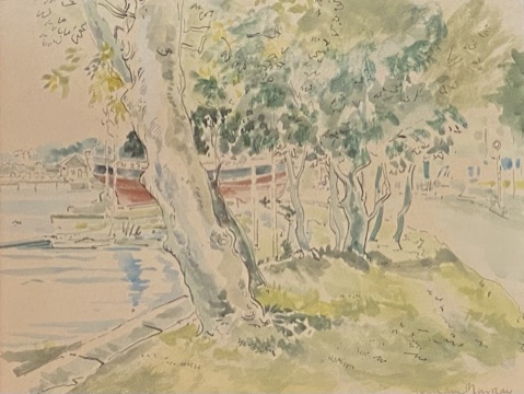 Graham Murray signed watercolour “inland waterway” - Image 3 of 4