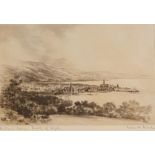 Ivan M Garden signed etching Historic Largs Firth of Clyde