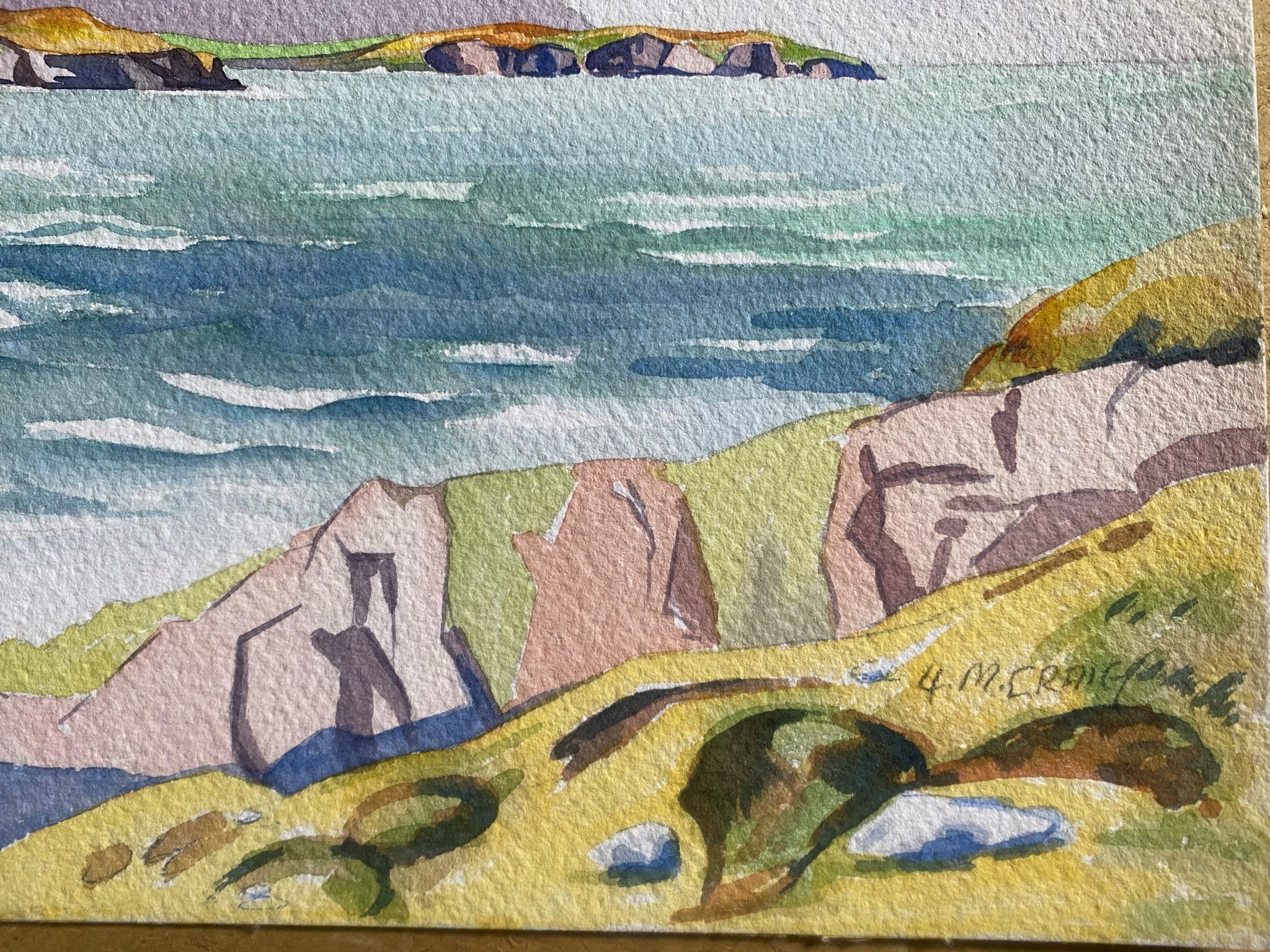 Watercolour signed G. M. Craig, (Gertrude Mary) Bettyhill, Scottish Highlands - Image 2 of 3