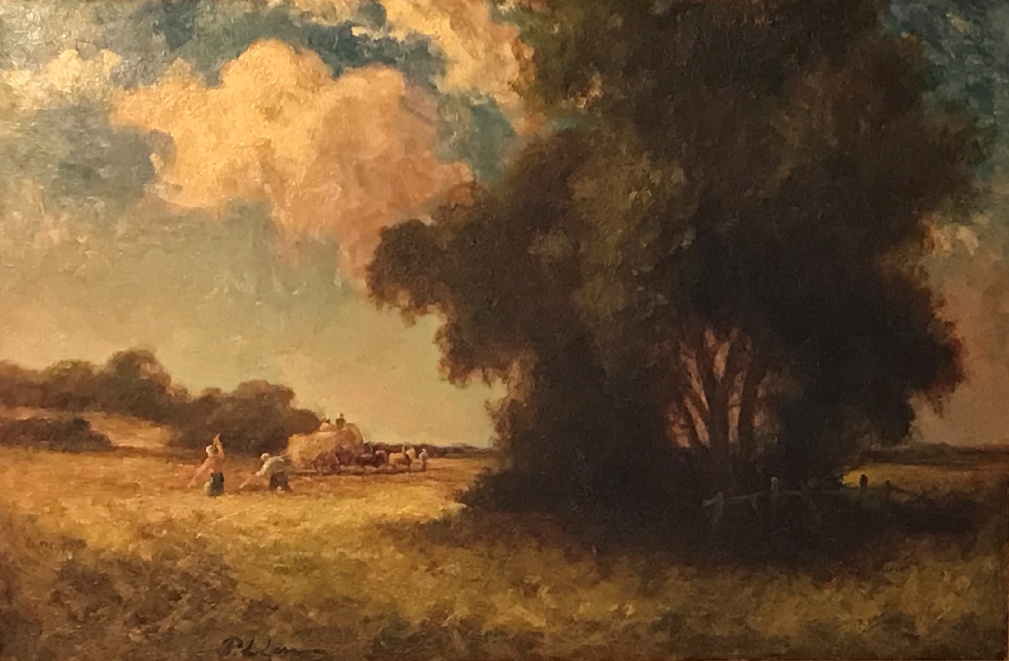 Harvest time by Percy Leslie Lara, British bn 1870, Exhib RA & ROI