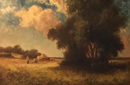 Harvest time by Percy Leslie Lara, British bn 1870, Exhib RA & ROI