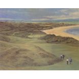 Ballybunion old 11th golfing print signed A/P by Scottish artist Peter Munro