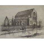 David Young Cameron signed etching "Paisley Abbey"