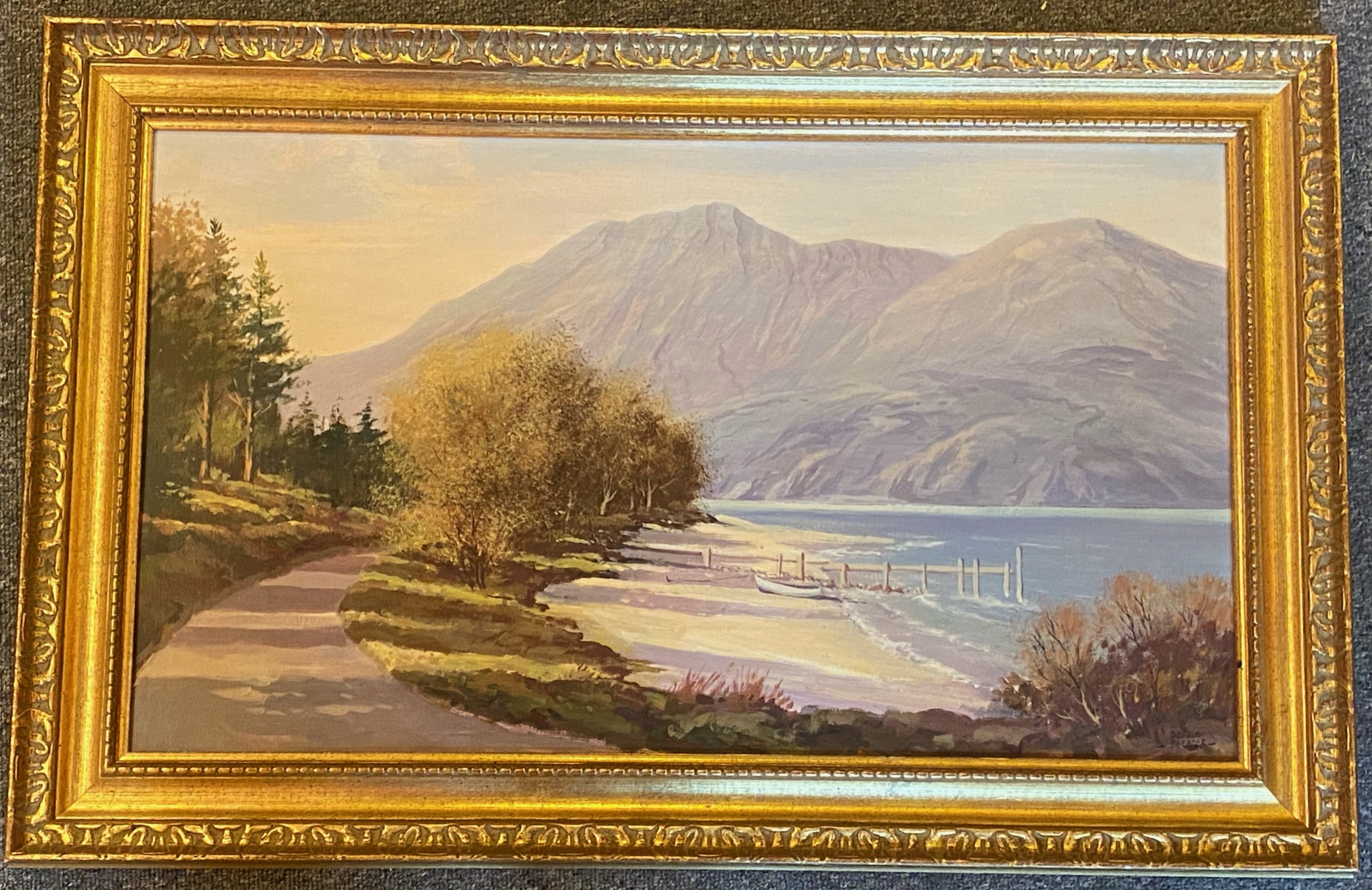 Donald M Shearer (Scottish) Original signed oil Scottish View "The mouth of Loch Maree" - Image 2 of 3