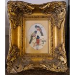 Vintage Bird Print In Ornate Frame