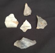 Antique Weapons 5 Stone Age Flint Arrow Heads