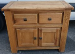 Large Rustic Oak Sideboard With Plenty Of Storage