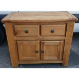 Large Rustic Oak Sideboard With Plenty Of Storage