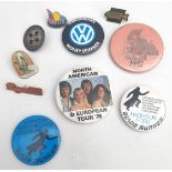 Vintage 10 x Badges Includes ABBA 1979 USA & Europe Tour