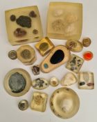 Collection of 19 Minerals & Other Items Encased in Plastic Casing
