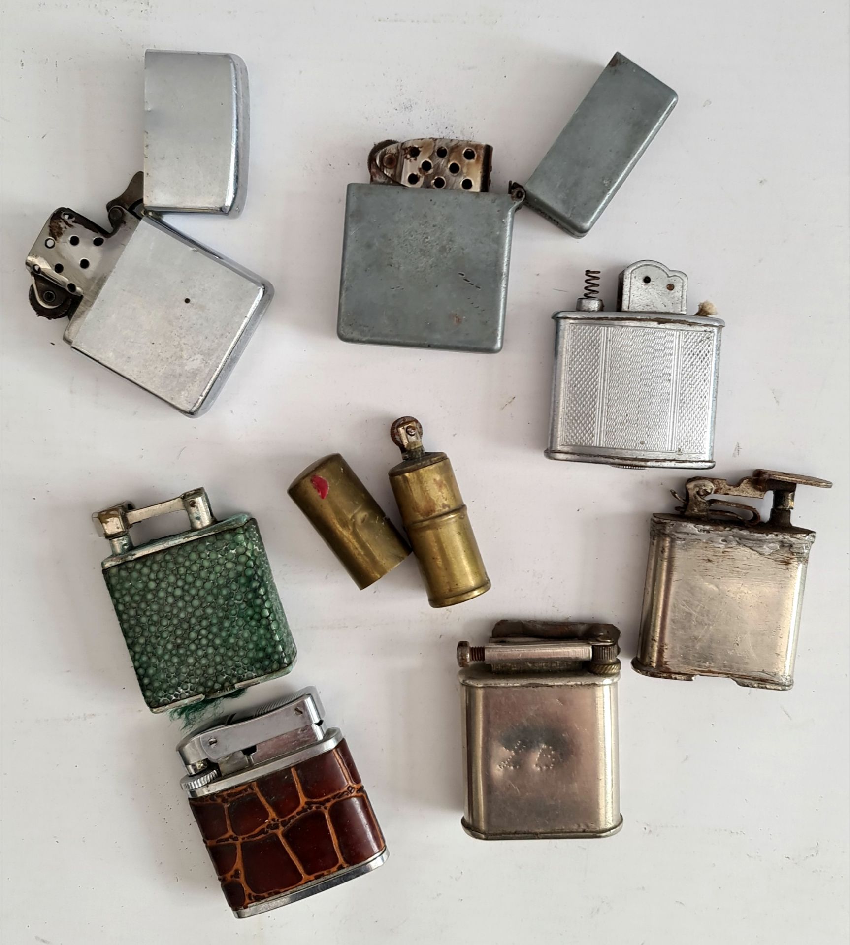 Vintage Collection of 8 Assorted Collectable Lighters