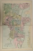 Antique Map 1899 G. W Bacon & Co Plan of Southampton