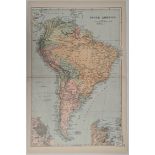 Antique Map 1899 G. W Bacon & Co South America