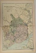 Antique Map 1899 G. W Bacon & Co Monmouthshire & The River Wye