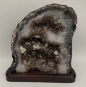 Collectable Minerals Smoky Quartz Geode 6 Inches Tall