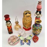 Vintage Parcel of Collectables Includes Russian Matryoshka Nesting Doll