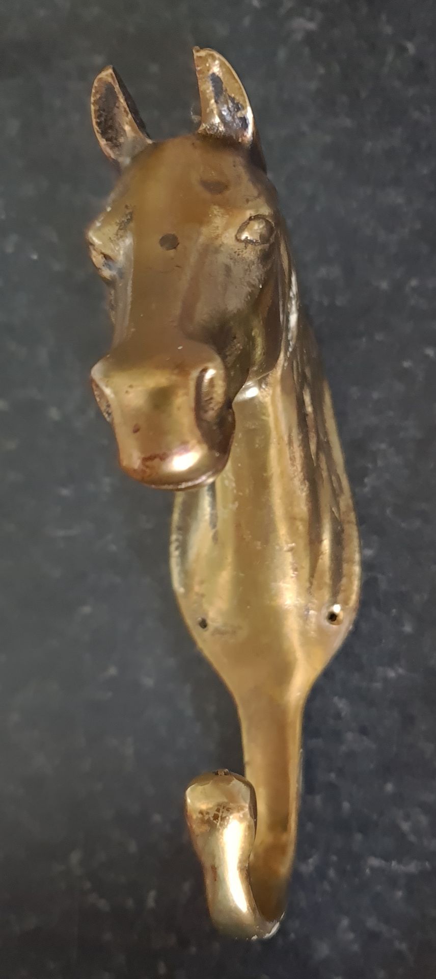 Vintage Brass Horse Head Coat Hook - Image 2 of 2