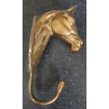 Vintage Brass Horse Head Coat Hook
