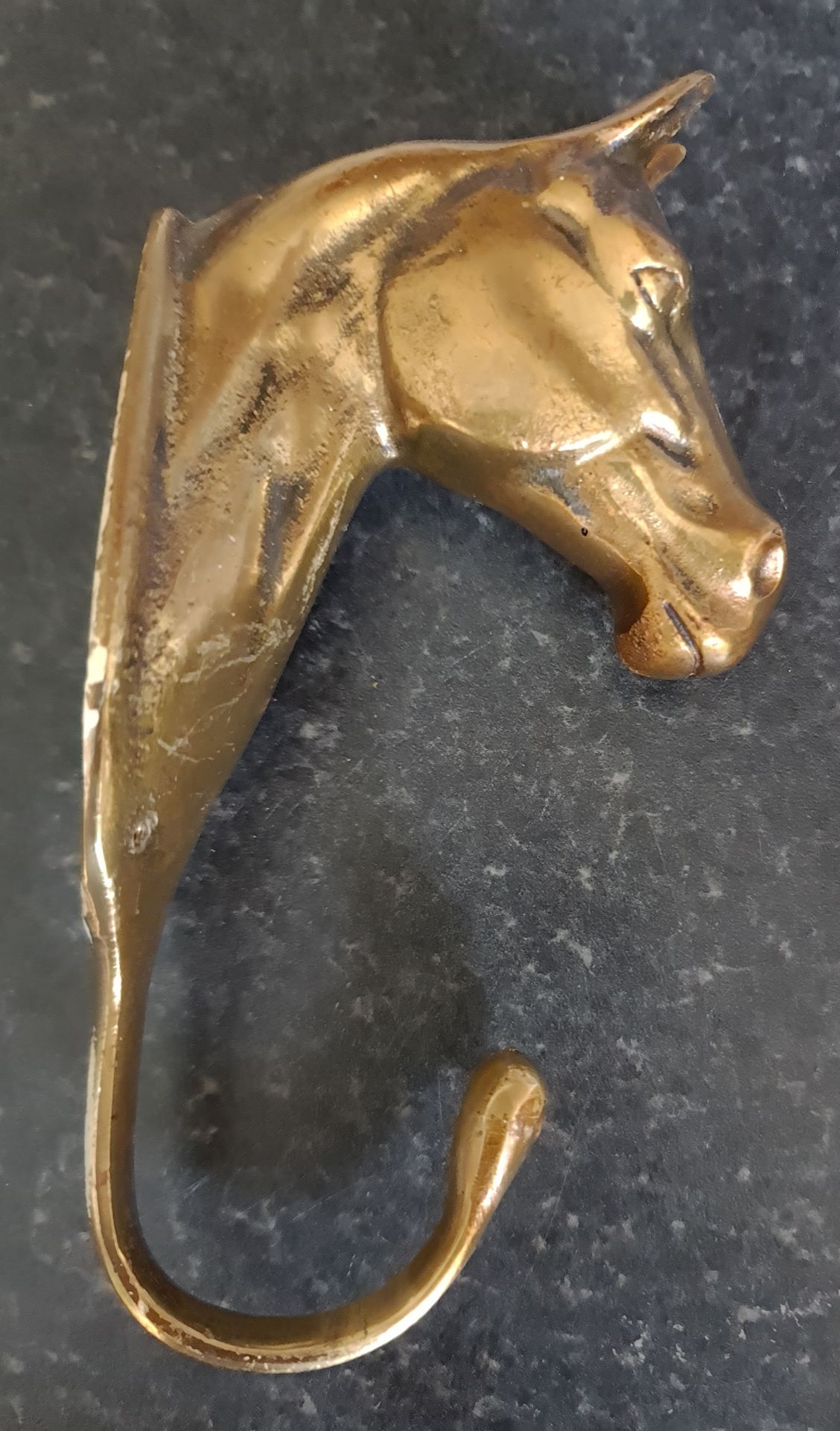 Vintage Brass Horse Head Coat Hook