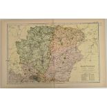 Antique Map 1899 G. W Bacon & Co Hampshire North