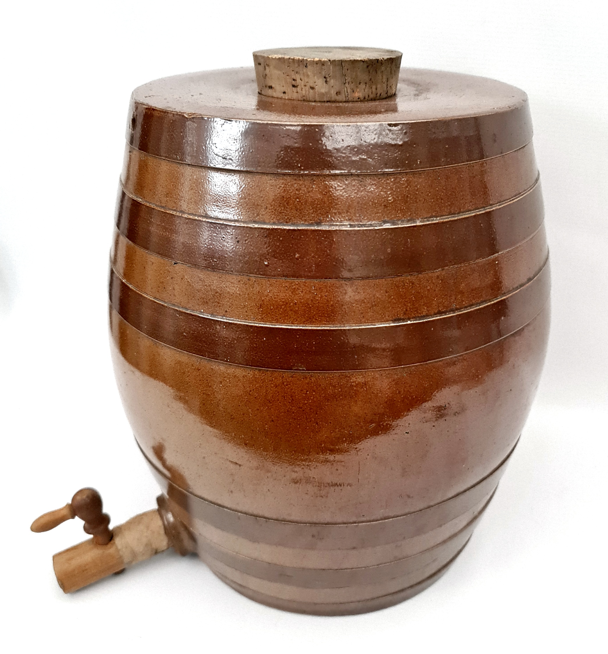 Vintage Retro Stoneware Water Barrel