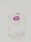 Pink sapphire oval cut gem stone