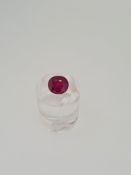 Ruby gem stone oval cut