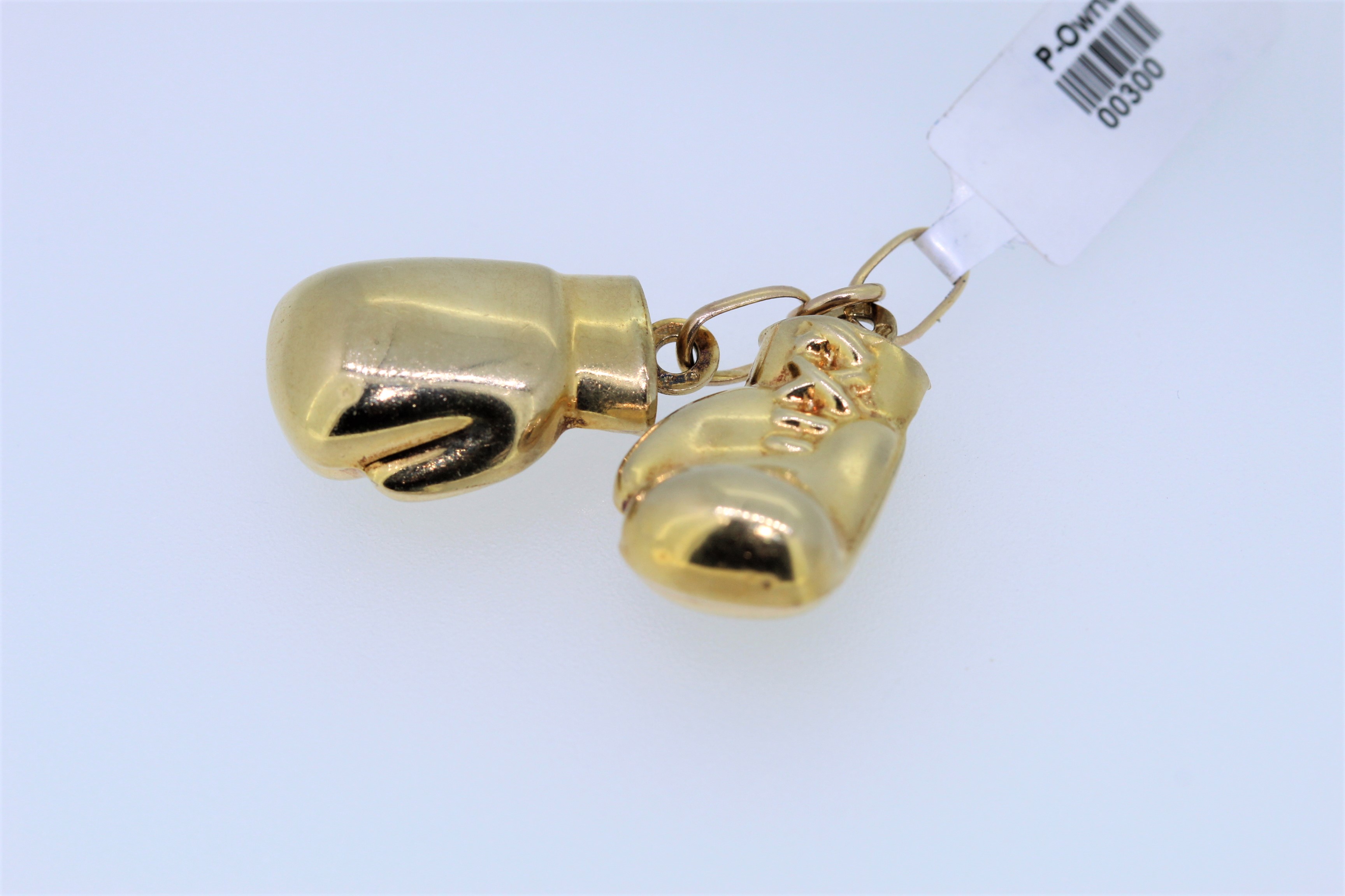 9k Yellow Gold Boxing Gloves Pendant