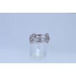 18ct White Gold Diamond Bubble Ring